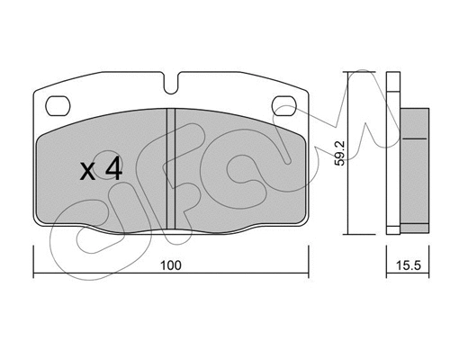 Brake Pad Set, disc brake (822-044-0)