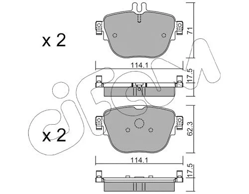 Brake Pad Set, disc brake (822-1137-0)