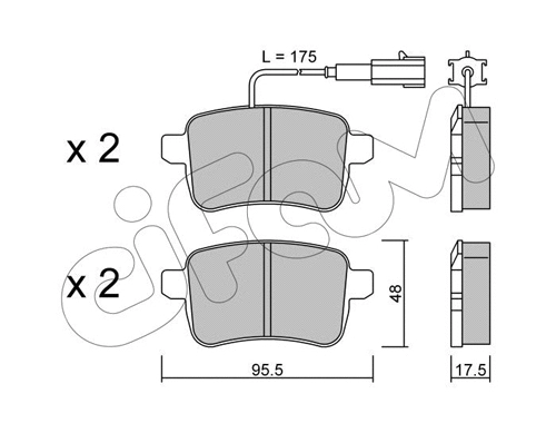 Brake Pad Set, disc brake (822-895-0)