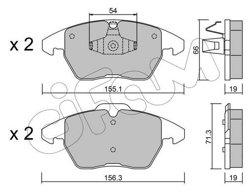 Brake Pad Set, disc brake (822-548-1)