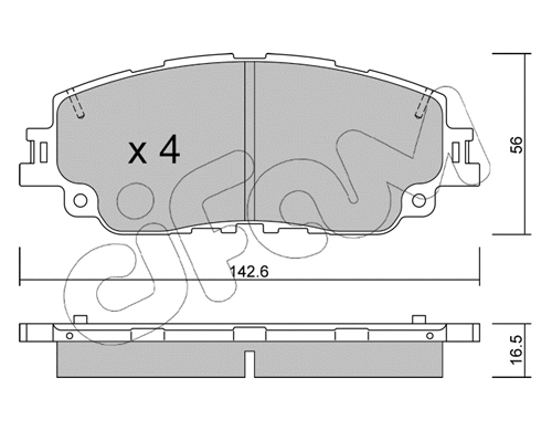 Brake Pad Set, disc brake (822-1227-0)