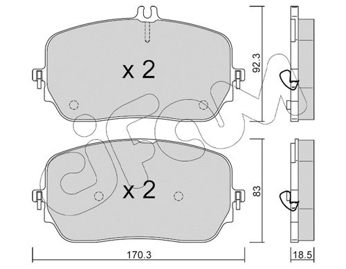 Brake Pad Set, disc brake (822-1272-0)