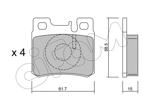 Brake Pad Set, disc brake (822-203-0)