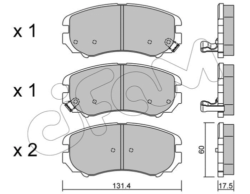 Brake Pad Set, disc brake (822-503-0)