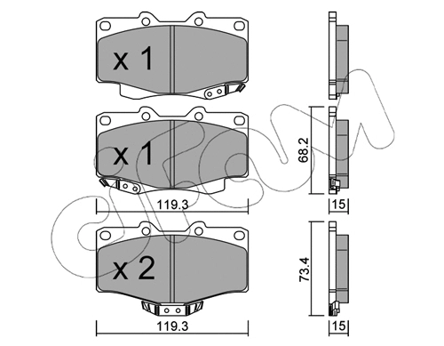 Brake Pad Set, disc brake (822-129-0)