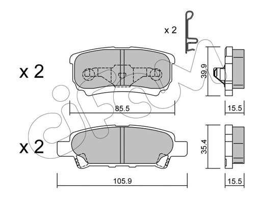 Brake Pad Set, disc brake (822-737-0)