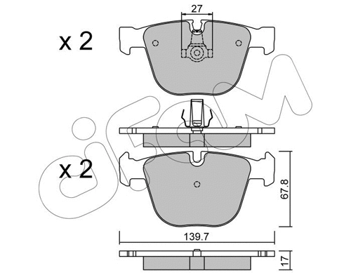 Brake Pad Set, disc brake (822-773-9)