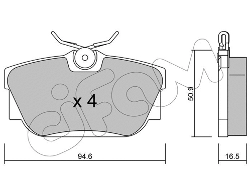 Brake Pad Set, disc brake (822-346-0)