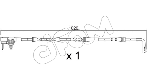 Warning Contact, brake pad wear (SU.393)