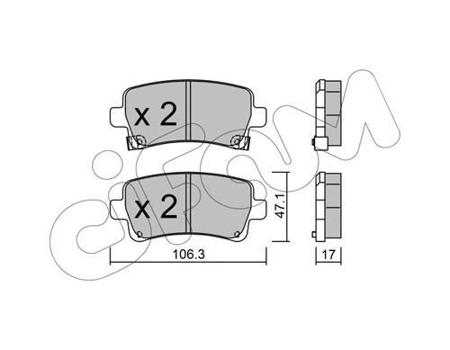 Brake Pad Set, disc brake (822-844-0)