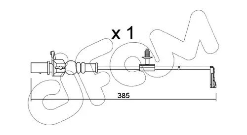Warning Contact, brake pad wear (SU.348)