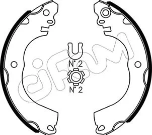 Brake Shoe Set (153-509)