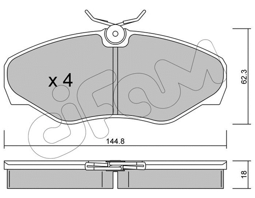 Brake Pad Set, disc brake (822-338-2)