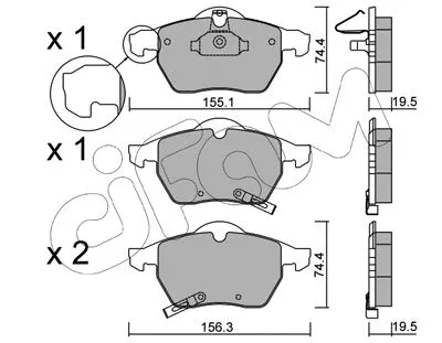 Brake Pad Set, disc brake (822-118-2)
