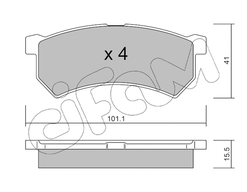 Brake Pad Set, disc brake (822-1224-0)
