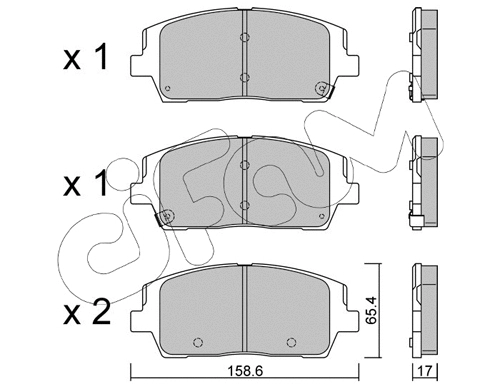 Brake Pad Set, disc brake (822-1244-0)