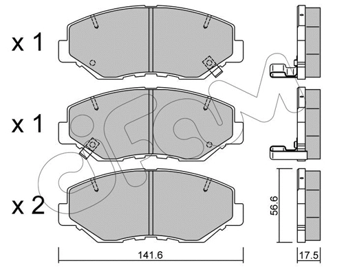 Brake Pad Set, disc brake (822-606-0)