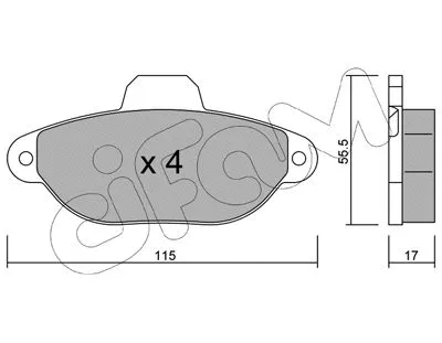 Brake Pad Set, disc brake (822-159-1)