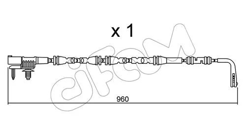 Warning Contact, brake pad wear (SU.317)