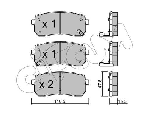 Brake Pad Set, disc brake (822-786-0)