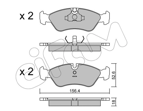 Brake Pad Set, disc brake (822-117-0)