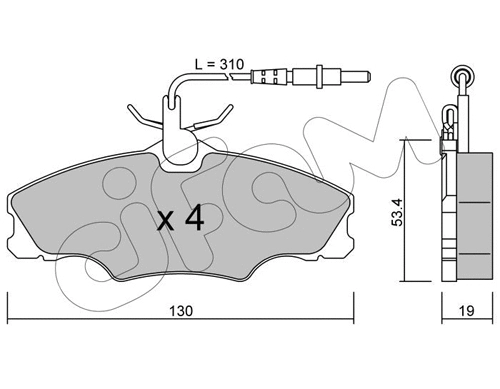 Brake Pad Set, disc brake (822-213-0)