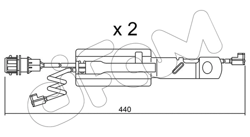 Warning Contact, brake pad wear (SU.179K)
