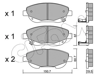 Brake Pad Set, disc brake (822-879-0)