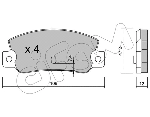 Brake Pad Set, disc brake (822-035-0)