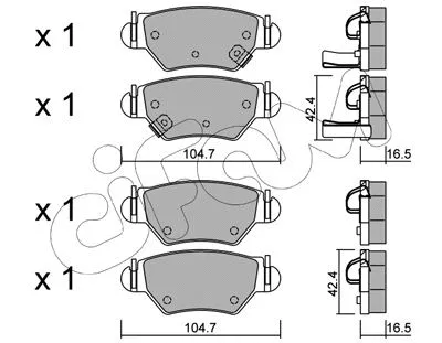Brake Pad Set, disc brake (822-259-0)