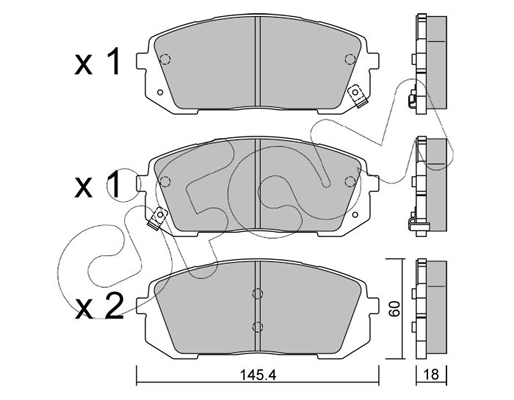 Brake Pad Set, disc brake (822-1298-0)