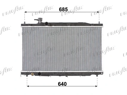 Radiator, engine cooling (0119.3027)