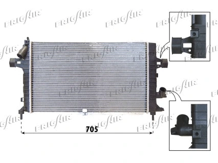 Radiator, engine cooling (0107.3088)