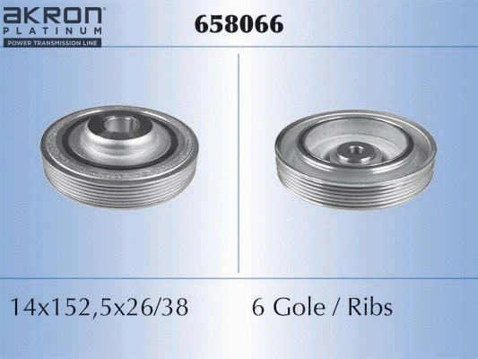 Belt Pulley, crankshaft (658066)