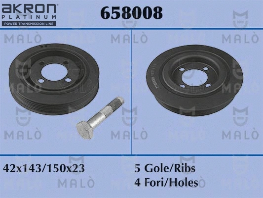 Belt Pulley, crankshaft (658008)