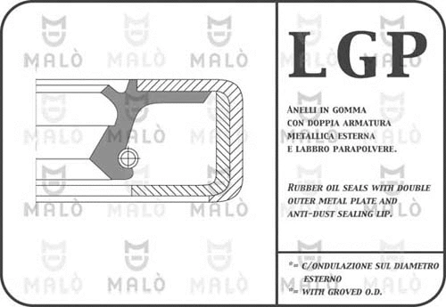 Shaft Seal, wheel hub (13452P)