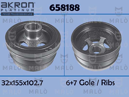 Belt Pulley, crankshaft (658188)