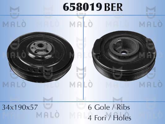 Belt Pulley, crankshaft (658019BER)
