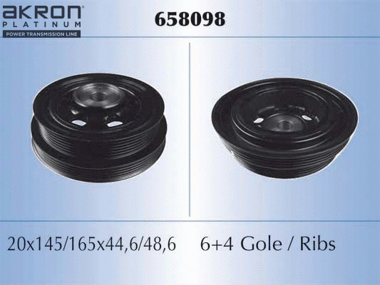 Belt Pulley, crankshaft (658098)