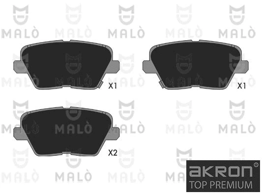 Brake Pad Set, disc brake (1051368)
