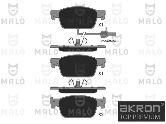 Brake Pad Set, disc brake (1051376)