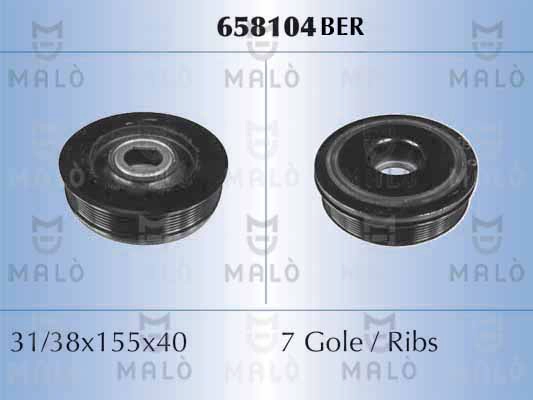 Belt Pulley, crankshaft (658104BER)