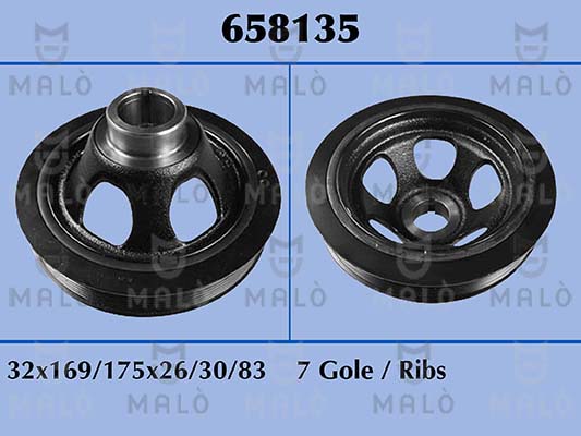 Belt Pulley, crankshaft (658135)