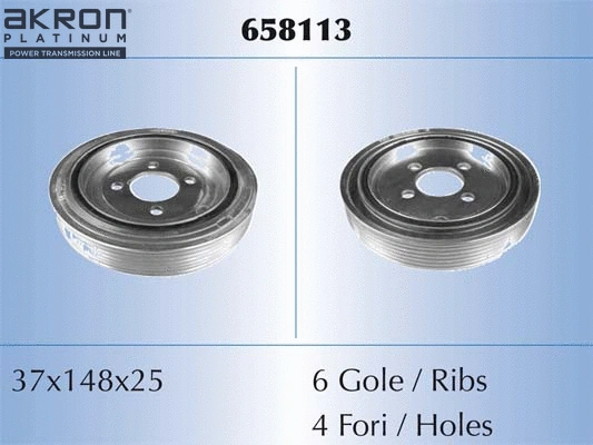 Belt Pulley, crankshaft (658113)