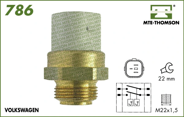 Temperature Switch, radiator fan (786.87/92)