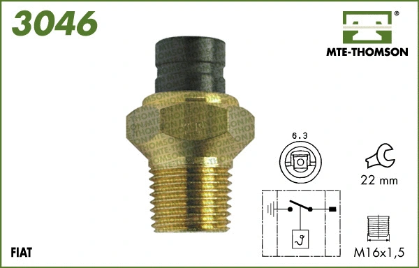 Temperature Switch, radiator fan (3046)