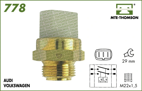 Temperature Switch, radiator fan (778.85/95)