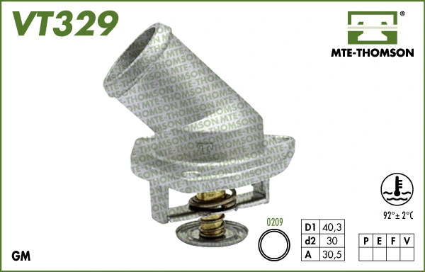 Thermostat, coolant (VT329.92)