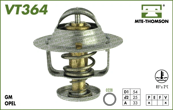 Thermostat, coolant (VT364.85)