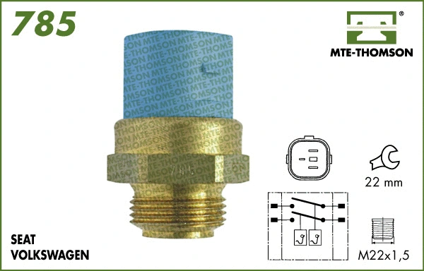 Temperature Switch, radiator fan (785.90/97)